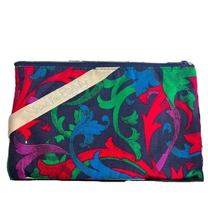 Diane Von Furstenberg‎ Cosmetic Makeup Jewelry pouch 80’s 90’s multi-colored 4x8